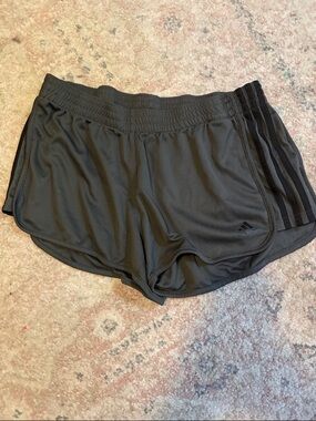 adidas Black Women's Athletic Shorts with Side Stripes